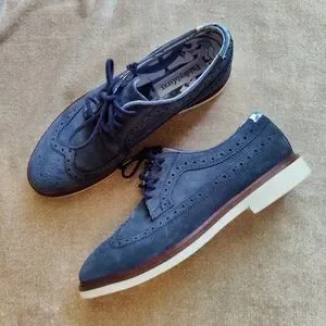 Paisley & Gray Men’s Fashion Wingtip Derby Navy Suede Lace Up Shoes Size 8.5 Amazon.com | Amali Chadwick, Mens Dress Shoes - Lace Up  main image 4